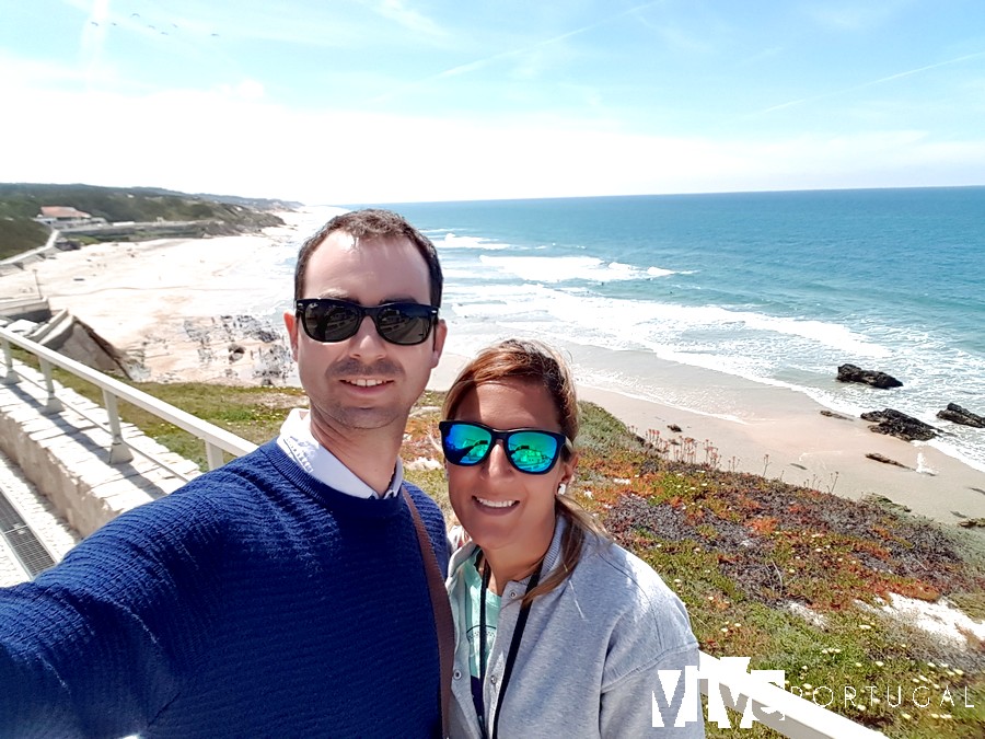 Selfie en la playa de São Pedro de Moel