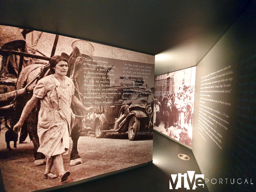 Uno de los paneles informativos del museo Fronteira da Paz